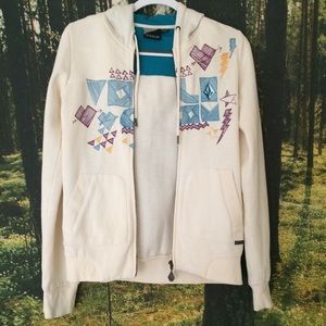 Volcom Off-White Full Zipper Hoodie